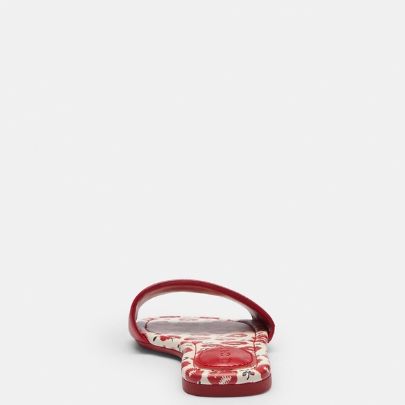 New🌺Coach Slide Red Sandal With Floral Print - Picture 3 of 3